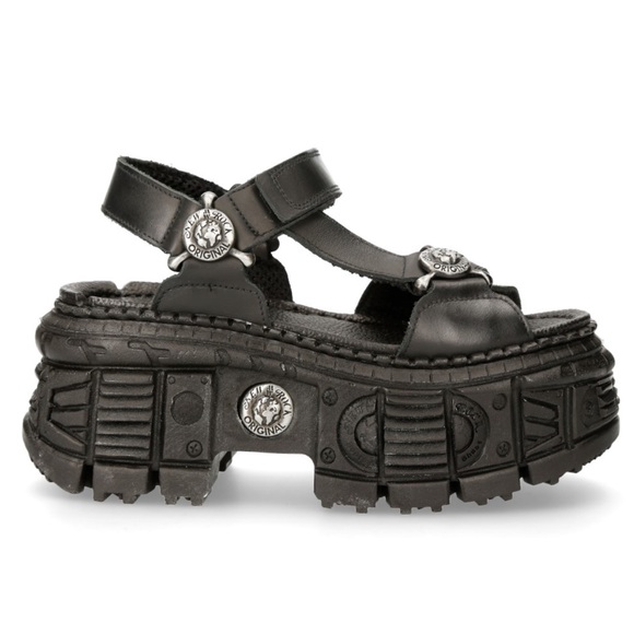 NEW ROCK PLATFORM SANDALS BLACK TANK M-BIOS130-C7 - Picture 8 of 11